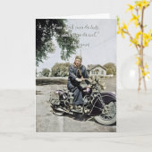 Mooie gekleurde  motorfiets foto kaart (Gele Bloem)