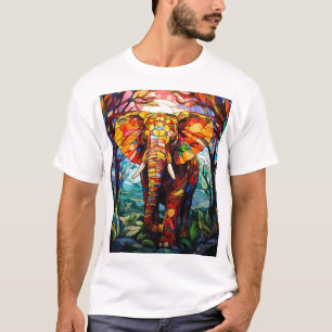 Mooie gekleurde olifant t-shirt