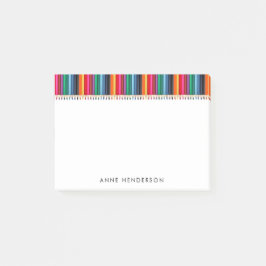 Mooie gekleurde potloden Persoonlijke naam van de Post-it® Notes