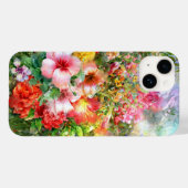 Mooie gekleurde waterverf bloemen Case-Mate iPhone case (Achterkant (horizontaal))