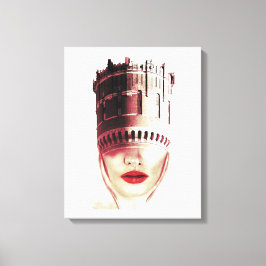 Mooie gekroonde Scandinavische prinses Graphic Canvas Afdruk