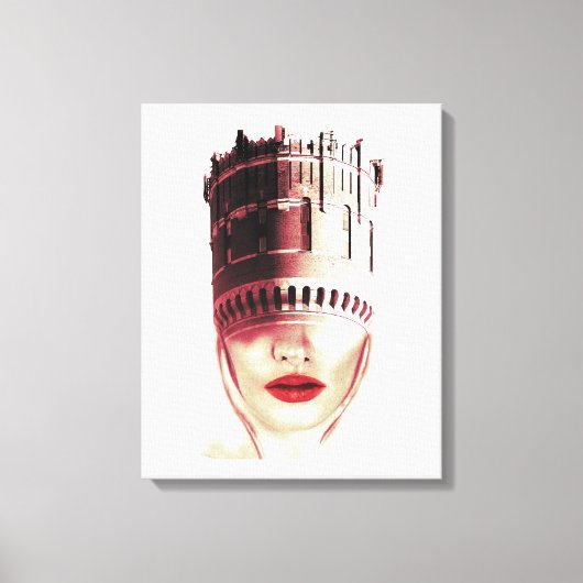 Mooie gekroonde Scandinavische prinses Graphic Canvas Afdruk (Voorkant)