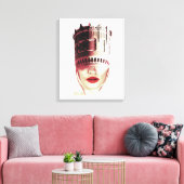 Mooie gekroonde Scandinavische prinses Graphic Canvas Afdruk (Insitu (Woonkamer))