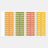 Mooie Gele Appelpatroon Kleur Gecodeerd Labels (Vel)