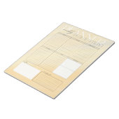 Mooie Gele Aquarel Weekplanner Notitieblok (Schuin)