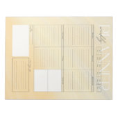 Mooie Gele Aquarel Weekplanner Notitieblok (Voorkant)