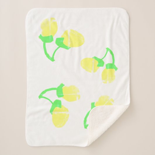 Mooie Gele Bessen Minimalistische Deken (Voorkant)