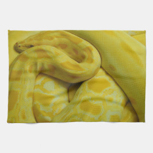 Mooie Gele Birmese Python Theedoek