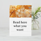 Mooie Gele Bloem Bruiloft Uitnodiging - Elega (Staand voorkant)