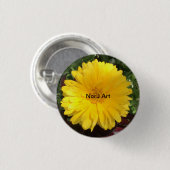 Mooie gele bloem door de ArtJ-kunst Ronde Button 3,2 Cm (Voorkant /achterkant)