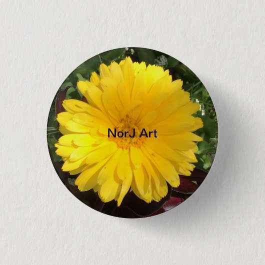 Mooie gele bloem door de ArtJ-kunst Ronde Button 3,2 Cm (Voorkant)