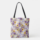 Mooie gele bloem tote bag (Achterkant)
