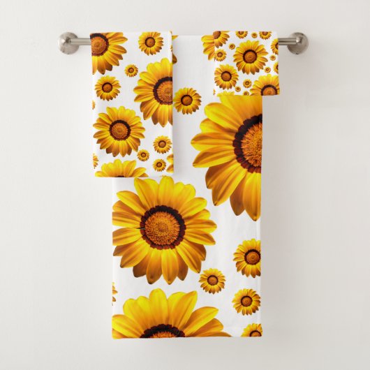 Mooie gele bloemen bad handdoek (Insitu)