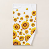 Mooie gele bloemen bad handdoek (Handdoek)