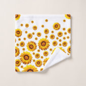 Mooie gele bloemen bad handdoek (Wasdoekje)