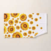 Mooie gele bloemen bad handdoek (Handdoek)