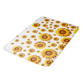 Mooie gele bloemen badmat