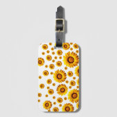Mooie gele bloemen bagagelabel (Voorkant (verticaal))