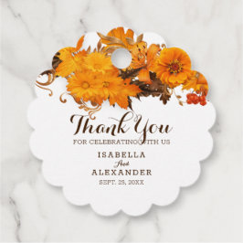 Mooie gele bloemen bedankjes labels