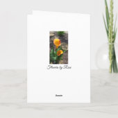 Mooie gele bloemen blanco kaart (Achterkant)