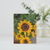 Mooie gele bloemen briefkaart (Staand voorkant)