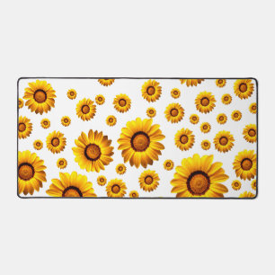 Mooie gele bloemen bureaumat