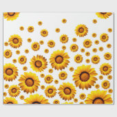 Mooie gele bloemen cadeaupapier (Vlak)