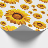 Mooie gele bloemen cadeaupapier (Hoek)