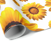 Mooie gele bloemen cadeaupapier (Rol Hoek)