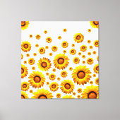 Mooie gele bloemen canvas afdruk (Voorkant)