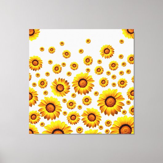 Mooie gele bloemen canvas afdruk (Voorkant)