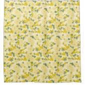 Mooie gele bloemen douchegordijn (Voorkant)