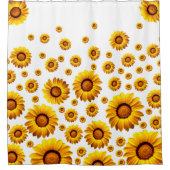 Mooie gele bloemen douchegordijn (Voorkant)