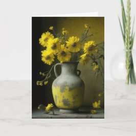 Mooie Gele Bloemen | Gelukkig Verjaardag Kaart