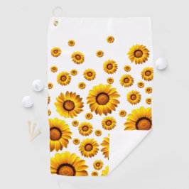 Mooie gele bloemen golfhanddoek