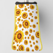 Mooie gele bloemen golfheadcover (Draai 90)