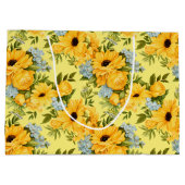 Mooie gele bloemen groot cadeauzakje (Achterkant)