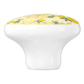 Mooie gele bloemen keramische knop (Zijkant)