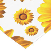 Mooie gele bloemen korte tafelloper (Hoek)