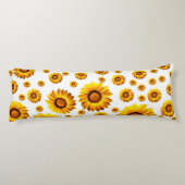 Mooie gele bloemen lichaamskussen (Achterkant)