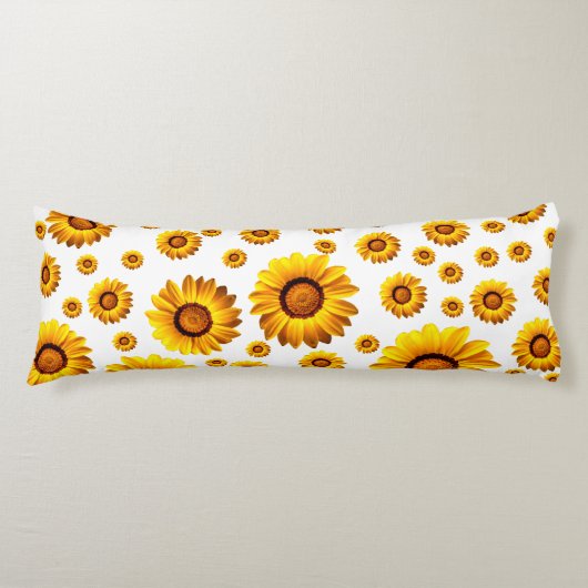 Mooie gele bloemen lichaamskussen (Voorkant)