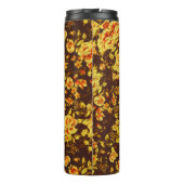 Mooie gele bloemen Monogram Thermosbeker (Achterkant)
