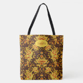 Mooie  gele bloemen Monogram Tote Bag (Voorkant)