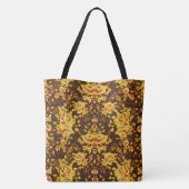 Mooie  gele bloemen Monogram Tote Bag (Achterkant)