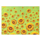 Mooie gele bloemen op abstract groen tafelkleed (Voorkant (Horizontaal))
