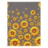 Mooie gele bloemen op grijze achtergrond tafelkleed (Voorkant)
