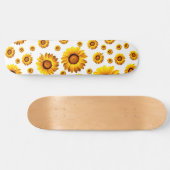 Mooie gele bloemen persoonlijk skateboard (Horizontaal)