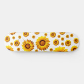 Mooie gele bloemen persoonlijk skateboard (Horizontaal)