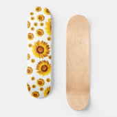 Mooie gele bloemen persoonlijk skateboard (Voorkant)