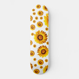 Mooie gele bloemen persoonlijk skateboard